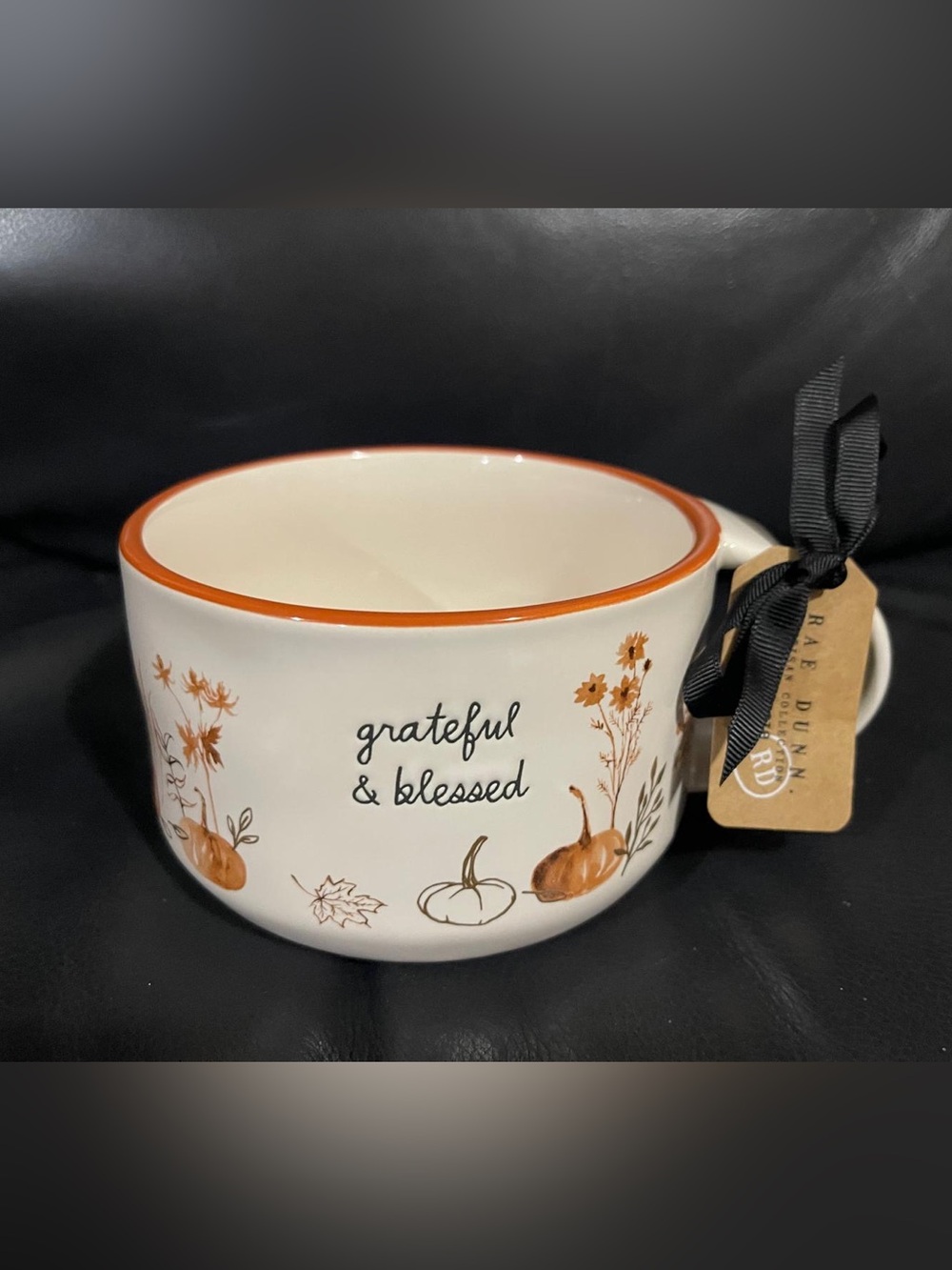 Thanksgiving Rae Dunn Soup Mug grateful blessed - Rae Dunn grateful blessed
